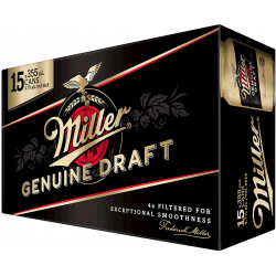 Miller Genuine Draft - 15 Cans
